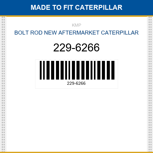 229-6266 Bolt rod Made to fit for CATERPILLAR