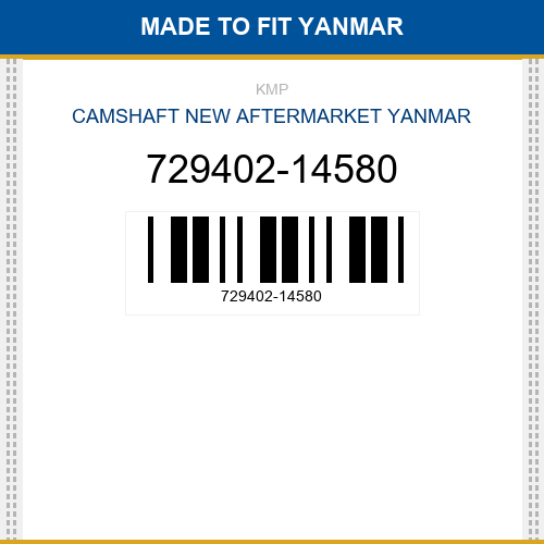 729402-14580 Camshaft Made to fit for YANMAR