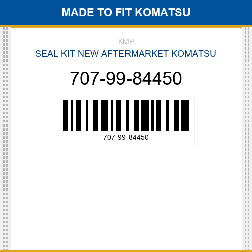 707-99-84450 Seal kit Made to fit for KOMATSU