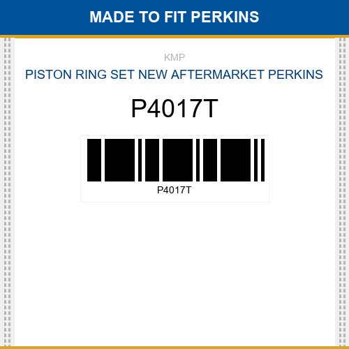 P4017T Piston ring set Made to fit for PERKINS