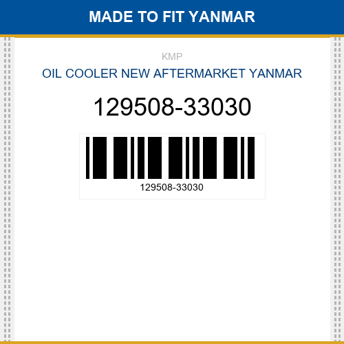 129508-33030 Oil cooler Made to fit for YANMAR