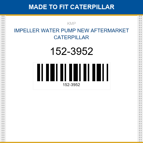 152-3952 Impeller water pump Made to fit