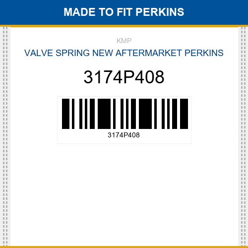 3174P408 Valve spring Made to fit for PERKINS
