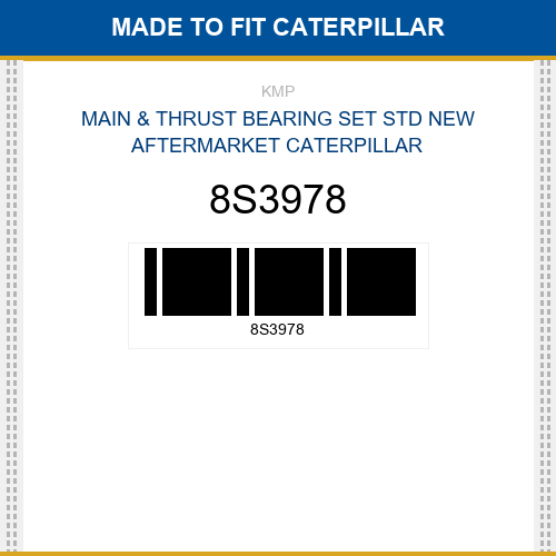 8S3978 Main & thrust bearing set std Made to fit for CATERPILLAR