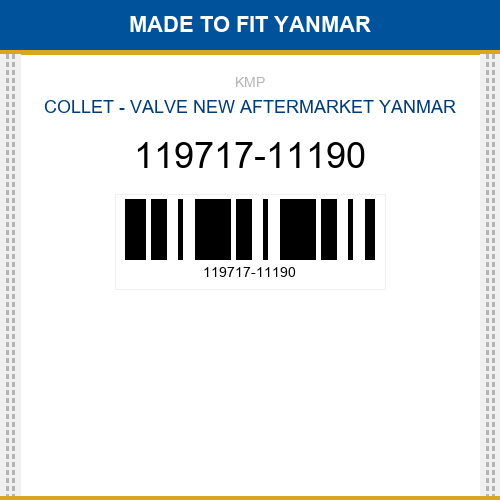 119717-11190 Collet - valve Made to fit for YANMAR