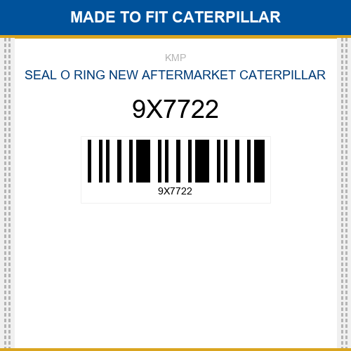 9X7722 Seal o ring Made to fit for CATERPILLAR