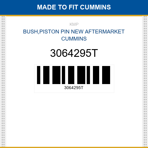 3064295T Bush,piston pin Made to fit for CUMMINS