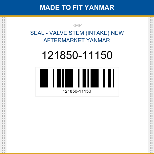 121850-11150 Seal - valve stem (intake) Made to fit for YANMAR