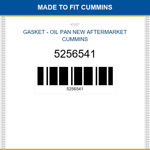 5256541 Gasket - oil pan Made to fit for CUMMINS