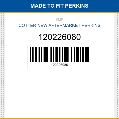 120226080 Cotter Made to fit for PERKINS