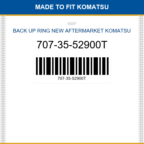 707-35-52900T Back up ring Made to fit for KOMATSU