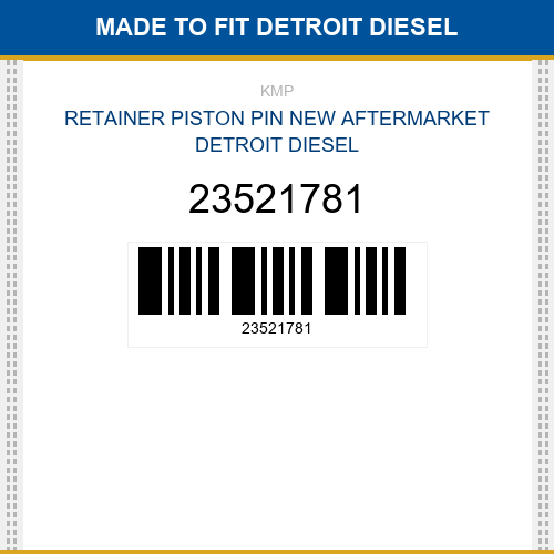 23521781 Retainer piston pin Made to fit for DETROIT DIESEL