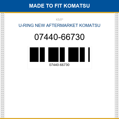 07440-66730 U-ring Made to fit for KOMATSU