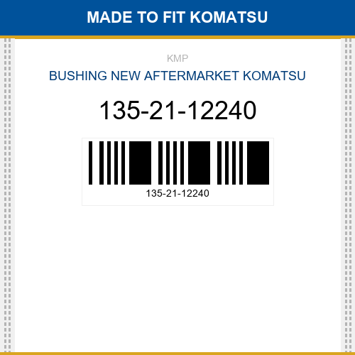 135-21-12240 Bushing Made to fit for KOMATSU