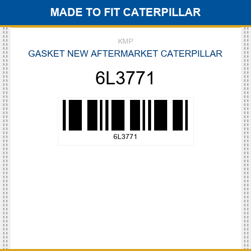6L3771 Gasket Made to fit for CATERPILLAR