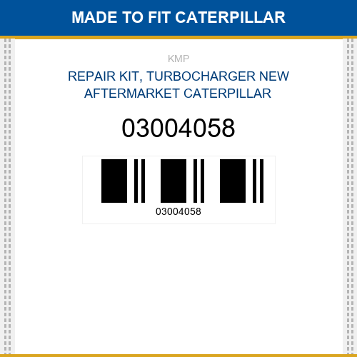 03004058 Repair kit, turbocharger Made to fit
