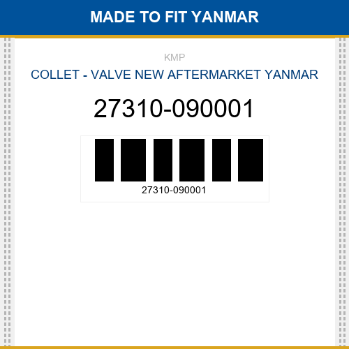 27310-090001 Collet - valve Made to fit for YANMAR