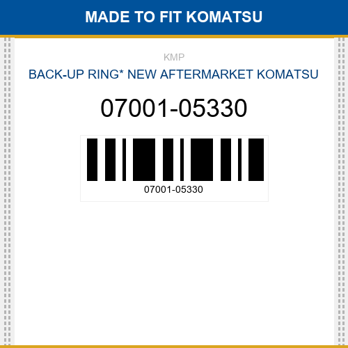 07001-05330 Back-up ring* Made to fit for KOMATSU