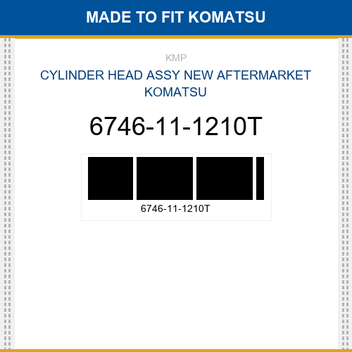 6746-11-1210T Cylinder head assy Made to fit for KOMATSU