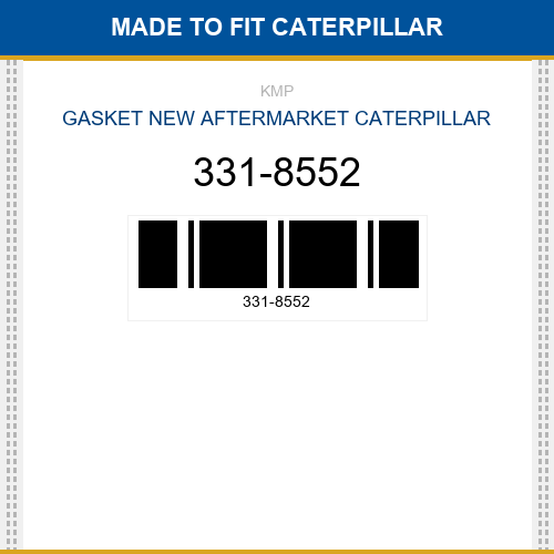 331-8552 Gasket Made to fit for CATERPILLAR