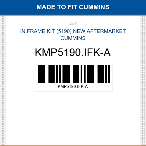 KMP5190.IFK-A In frame kit (5190) Made to fit for CUMMINS