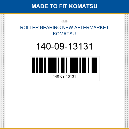 140-09-13131 Roller bearing Made to fit for KOMATSU