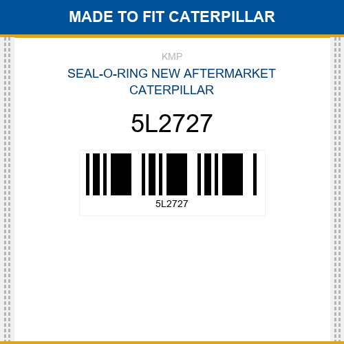 5L2727 Seal-o-ring Made to fit for CATERPILLAR