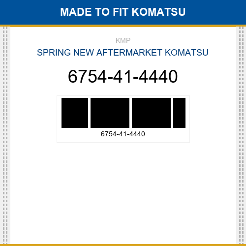 6754-41-4440 Spring Made to fit for KOMATSU