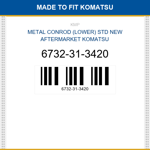 6732-31-3420 Metal conrod (lower) std Made to fit for KOMATSU