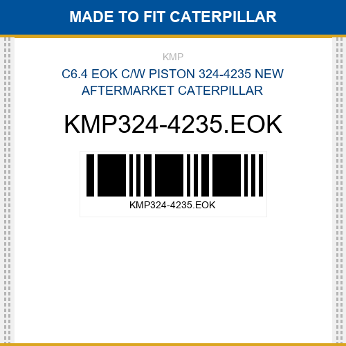 KMP324-4235.EOK C6.4 eok c/w piston 324-4235 Made to fit for CATERPILLAR