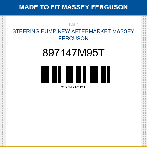 897147M95T Steering pump Made to fit for MASSEY FERGUSON