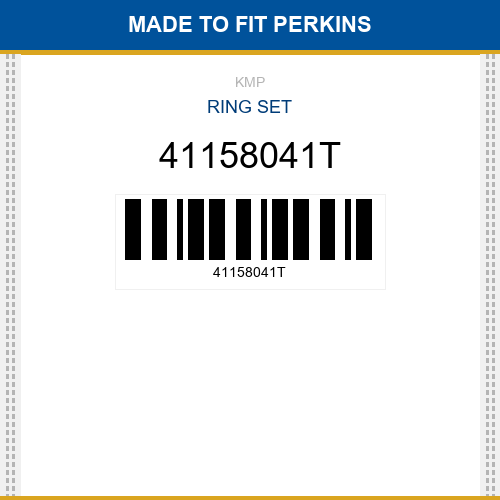 41158041T Ring set Made to fit for PERKINS
