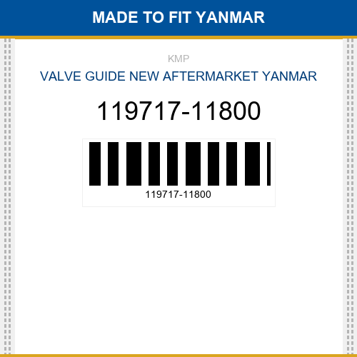 119717-11800 Valve guide Made to fit for YANMAR