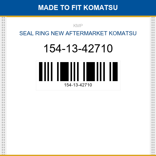 154-13-42710 Seal ring Made to fit for KOMATSU