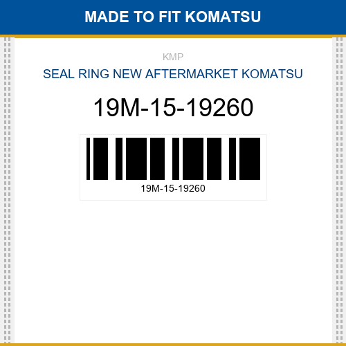 19M-15-19260 Seal ring Made to fit for KOMATSU