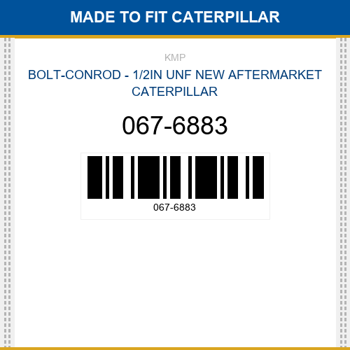 067-6883 Bolt-conrod - 1/2in unf Made to fit