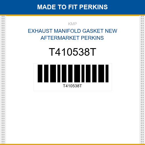 T410538T Exhaust manifold gasket Made to fit for PERKINS