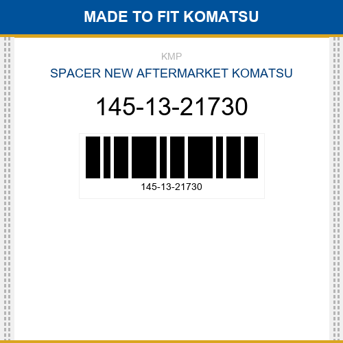145-13-21730 Spacer Made to fit for KOMATSU