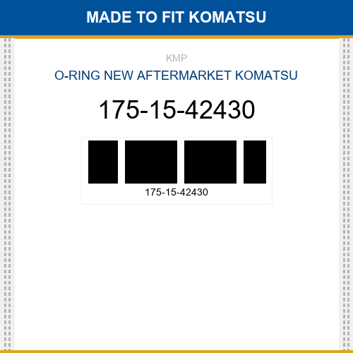 175-15-42430 O-ring Made to fit for KOMATSU