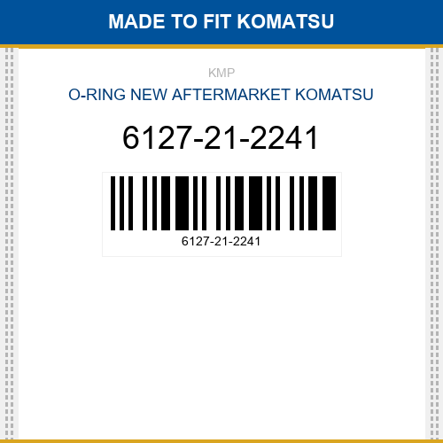 6127-21-2241 O-ring Made to fit for KOMATSU
