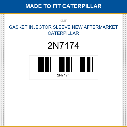 2N7174 Gasket injector sleeve Made to fit for CATERPILLAR