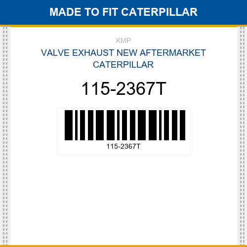 115-2367T Valve exhaust Made to fit