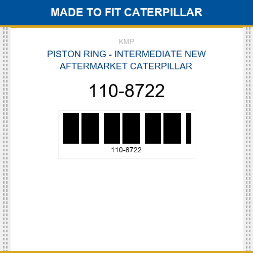 110-8722 Piston ring - intermediate Made to fit