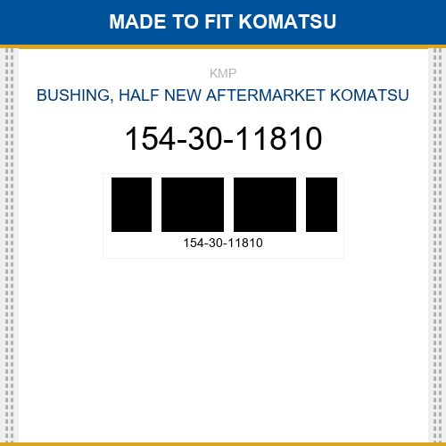 154-30-11810 Bushing, half Made to fit for KOMATSU