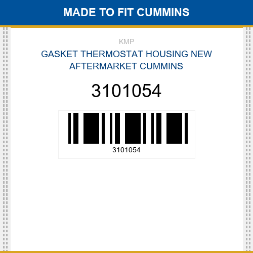 3101054 Gasket thermostat housing Made to fit for CUMMINS