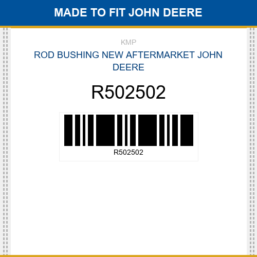 R502502 Rod bushing Made to fit for JOHN DEERE