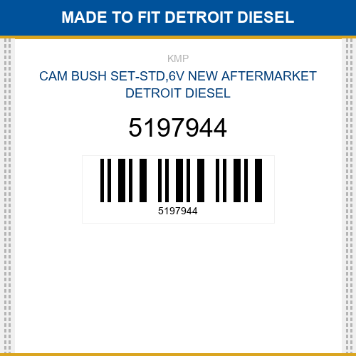5197944 Cam bush set-std,6v Made to fit for DETROIT DIESEL