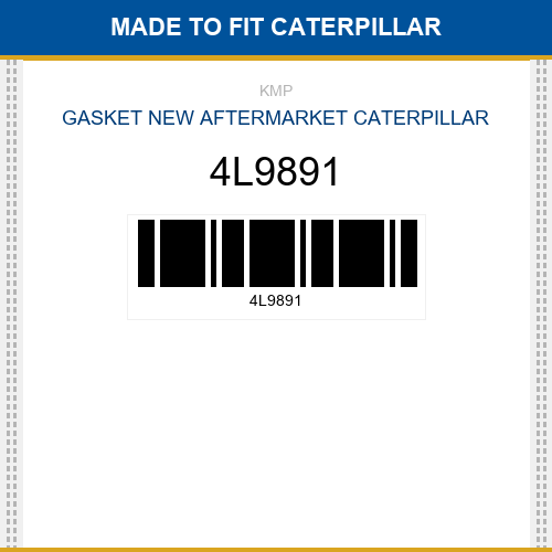 4L9891 Gasket Made to fit for CATERPILLAR
