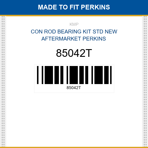 85042T Con rod bearing kit std Made to fit for PERKINS