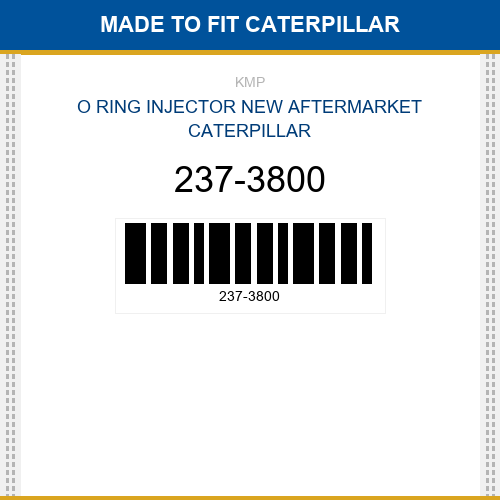 237-3800 O ring injector Made to fit for CATERPILLAR